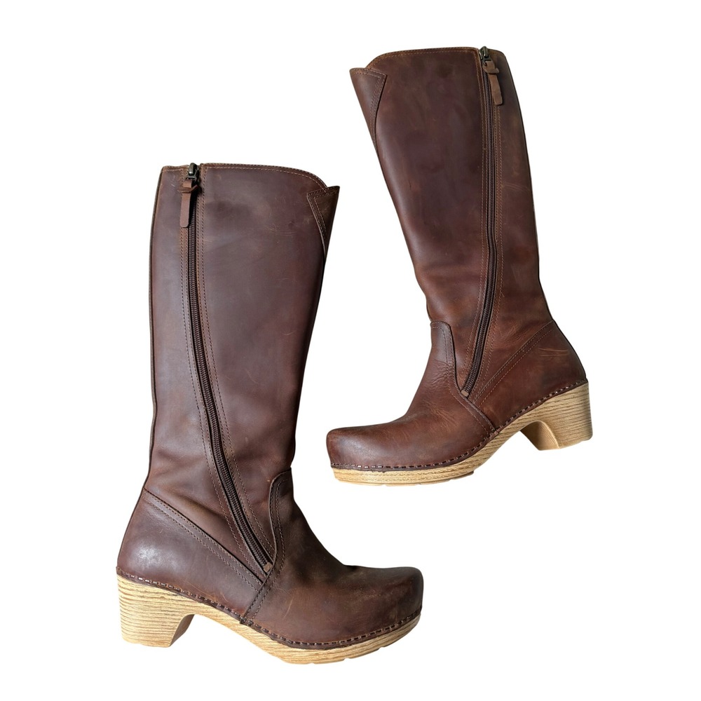Dansko Boots Martha Tall Leather Brown 37 US 6.5 7